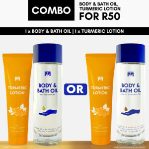 Turmeric Lotion and Bath & Body Oil Combo